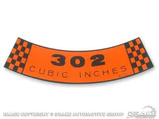 Air Cleaner Decal 302 1