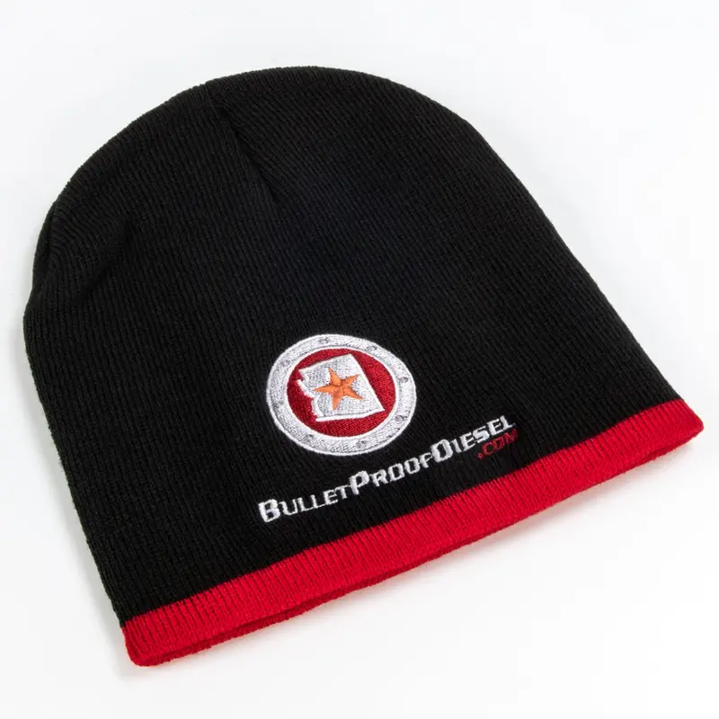 Bpd Beanie Cap Black With Red Trim 1