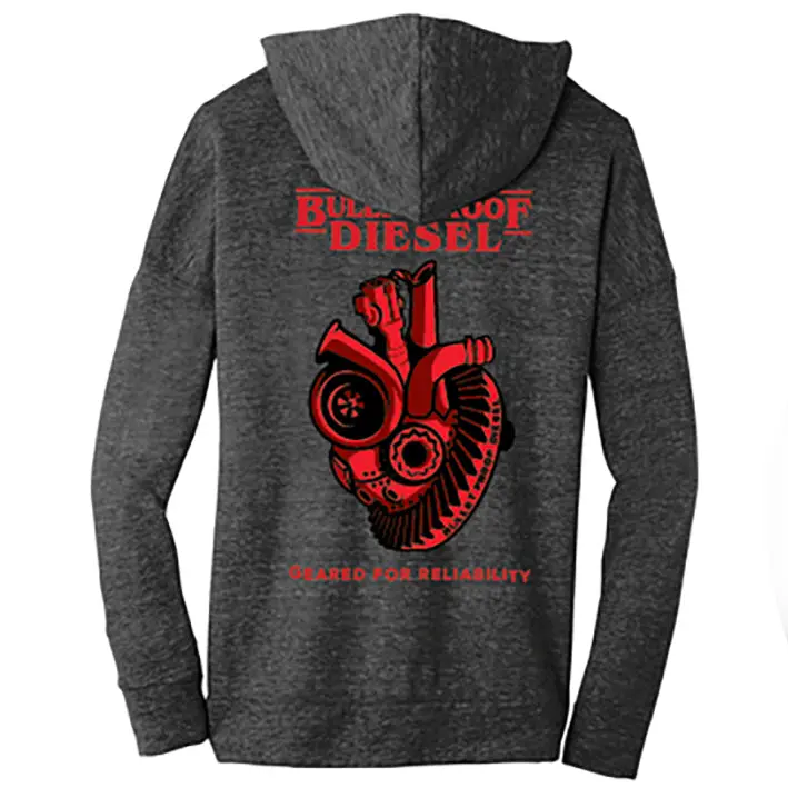 Bullet Proof Womens Zip Hoody - Turbo Heart 1