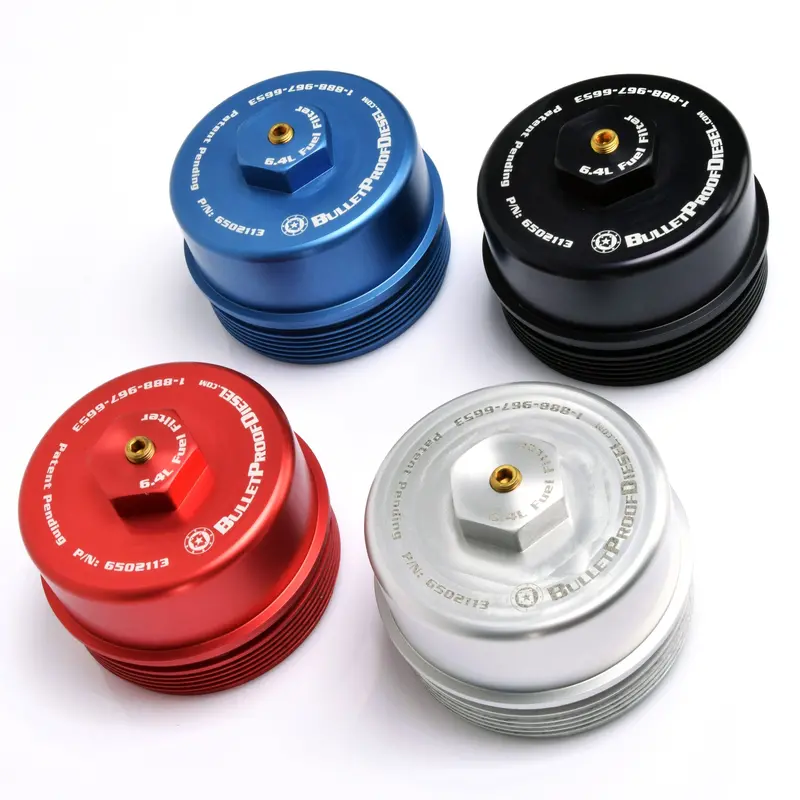 Fuel Filter Cap, Aluminum, Ford 6.4L Diesel 1