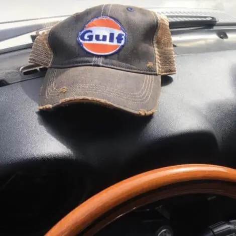 Gulf Distressed Cap - Black 1