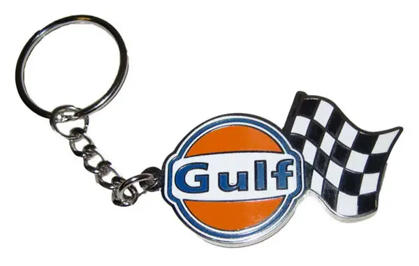 Gulf Le Mans Racing Metal Keychain 1