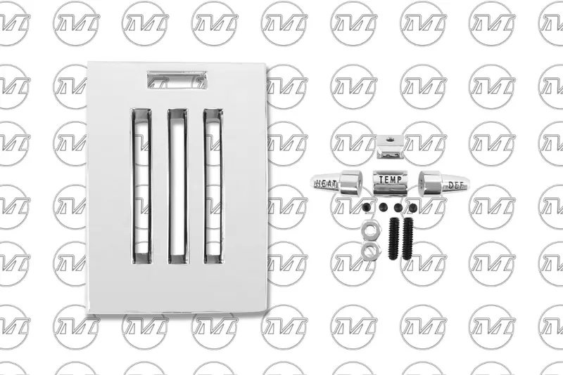 Heater Dash Plate & Knob Set 1965-1966 1