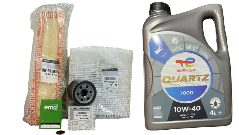Kit Filtros Y Aceite 10W40 Original Renault Clio Iv 1.2 1