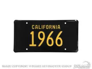 Licence Plate 1966 California 1