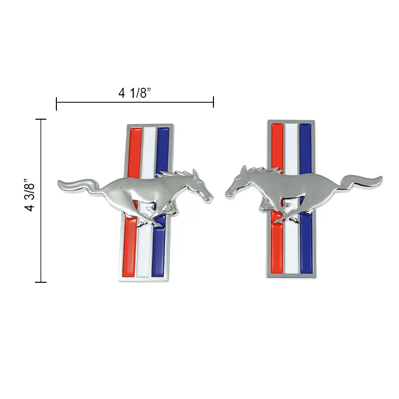 Running Horse Plain Stick-On Pair 1