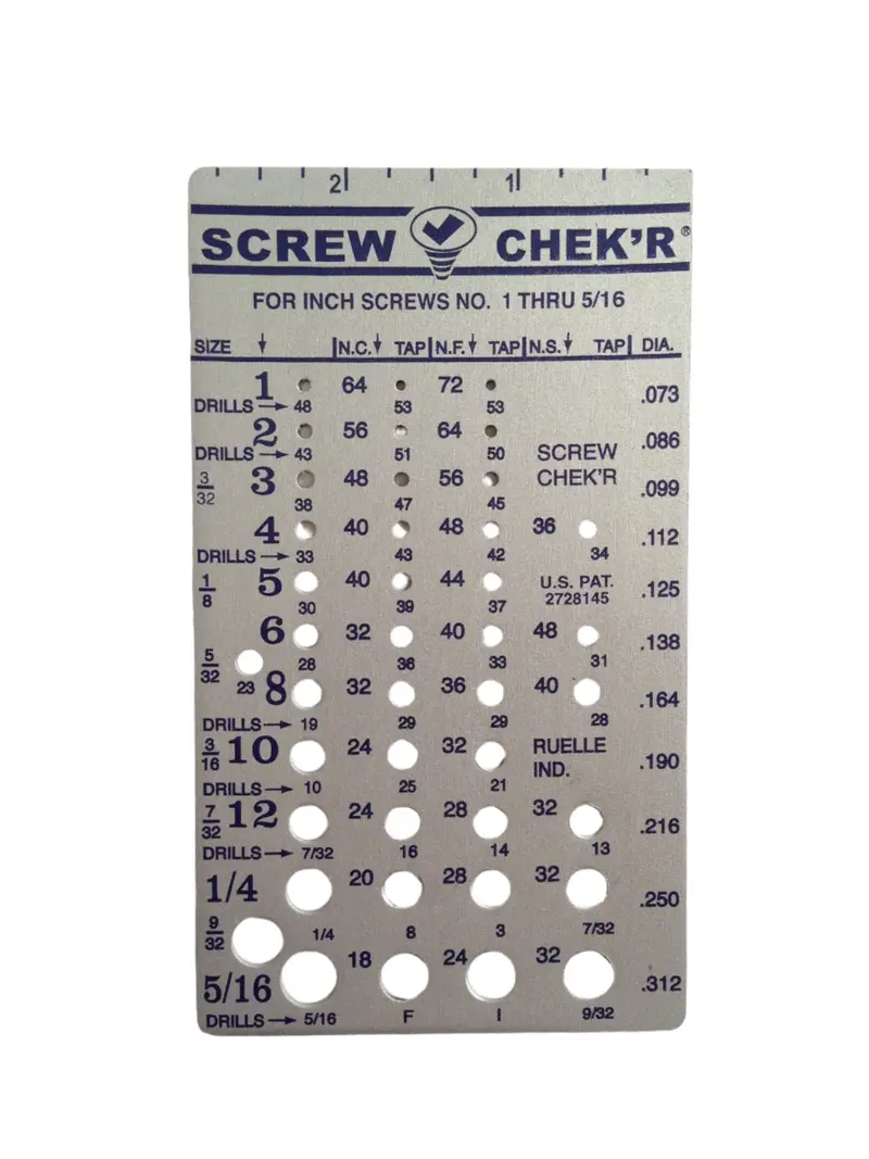 Sc.02110 Screw Chek'r/Indentifier (Inch), Metal 1