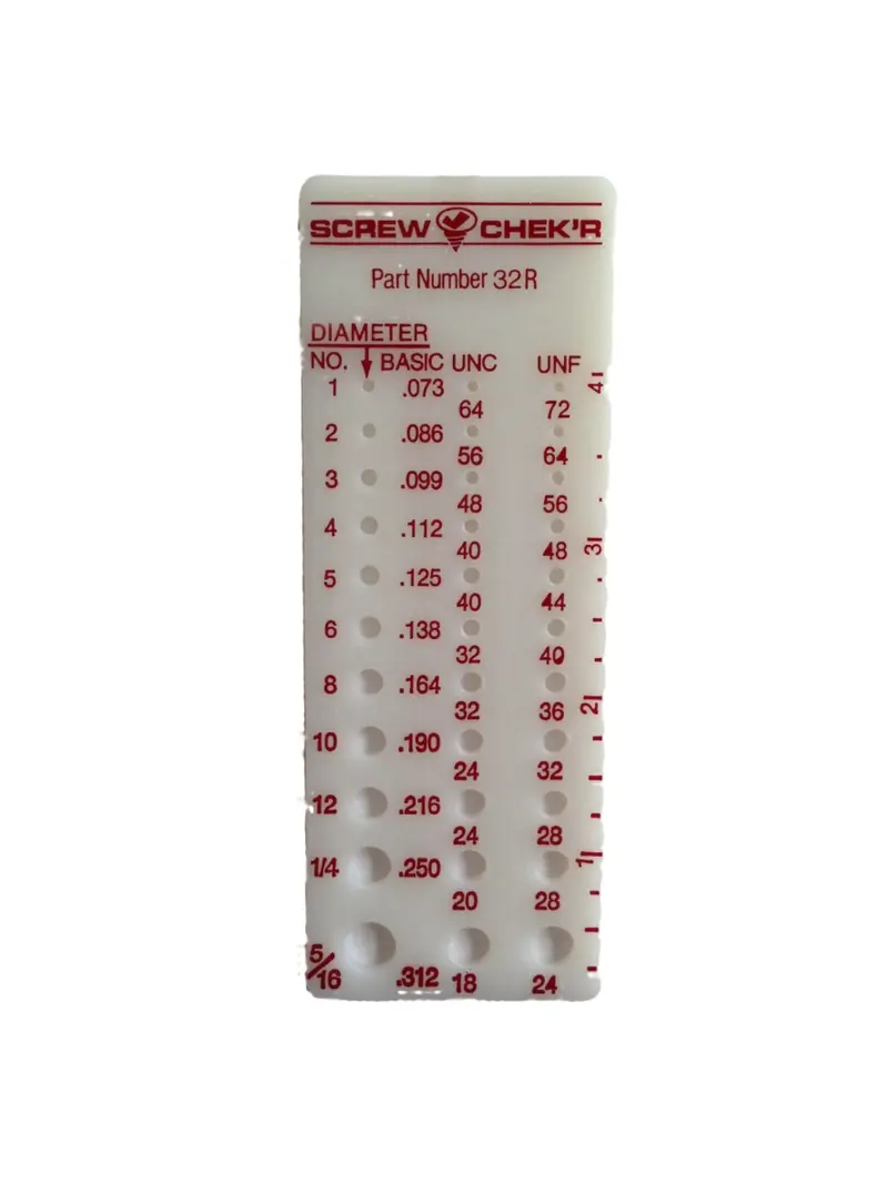 Sc.32R Screw Chek'r/Indentifier (Inch), Plastic 1