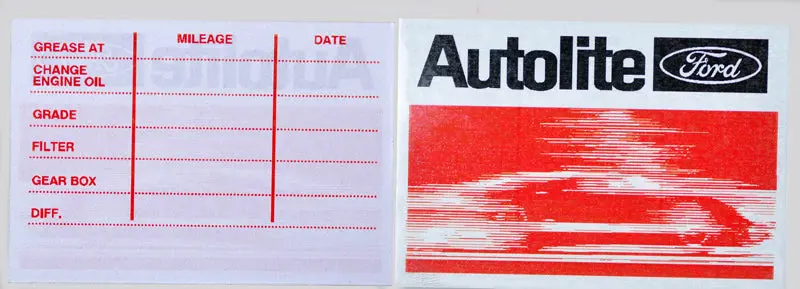Window Service Decal Autolite Double Sided 1