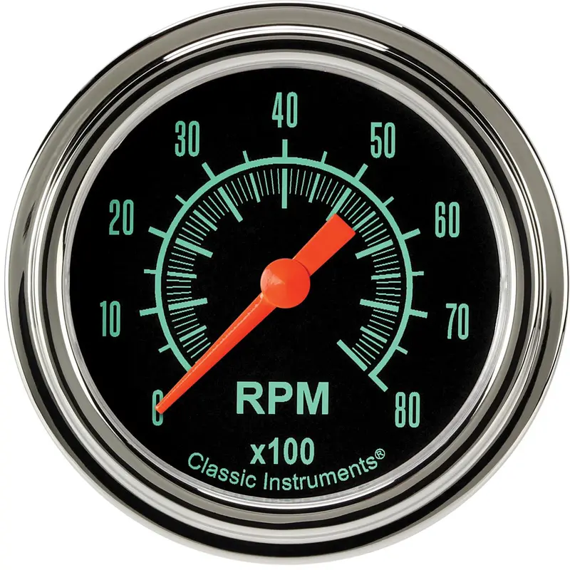 Classic Instruments G/Stock Full-Sweep Tachometer – 2-5/8", Analog Gauge With Stock-Look Design 1