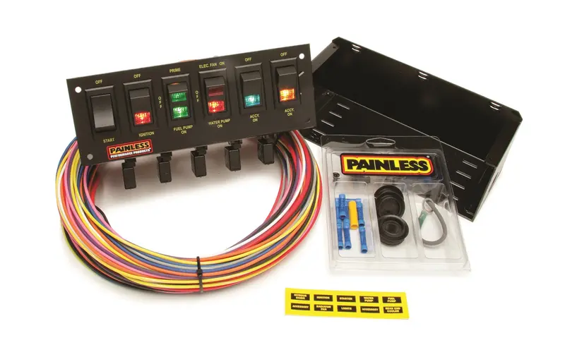 Painless Wiring 6-Circuit Rocker Switch Panel With Built-In Circuit Breakers 1